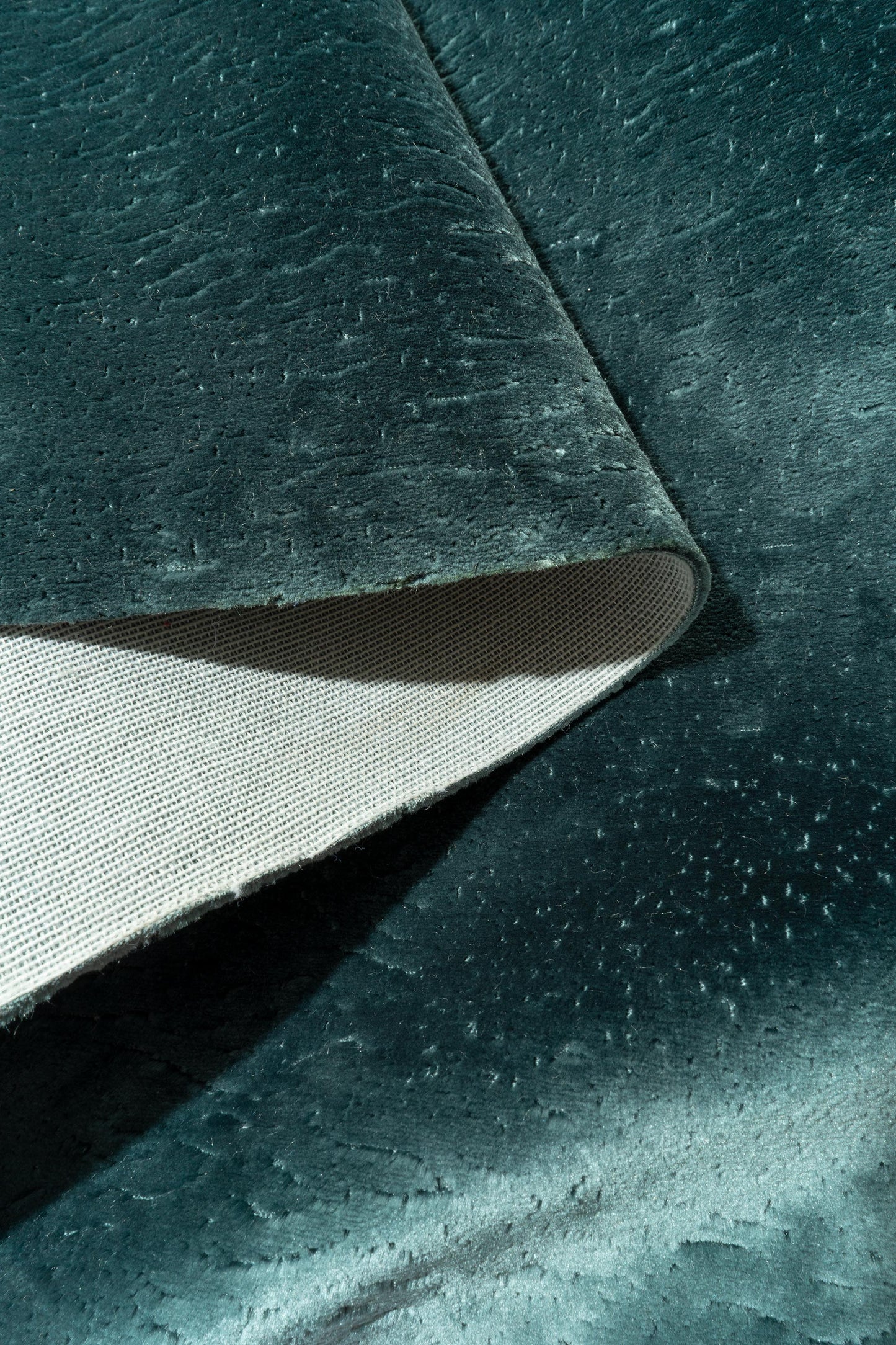 The All Over You Velvet Fabric in Blue Steele || Folded