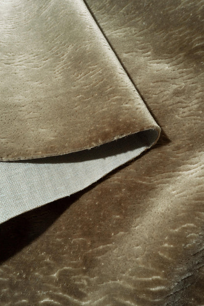 The All Over You Velvet Fabric in Caramel || Folded