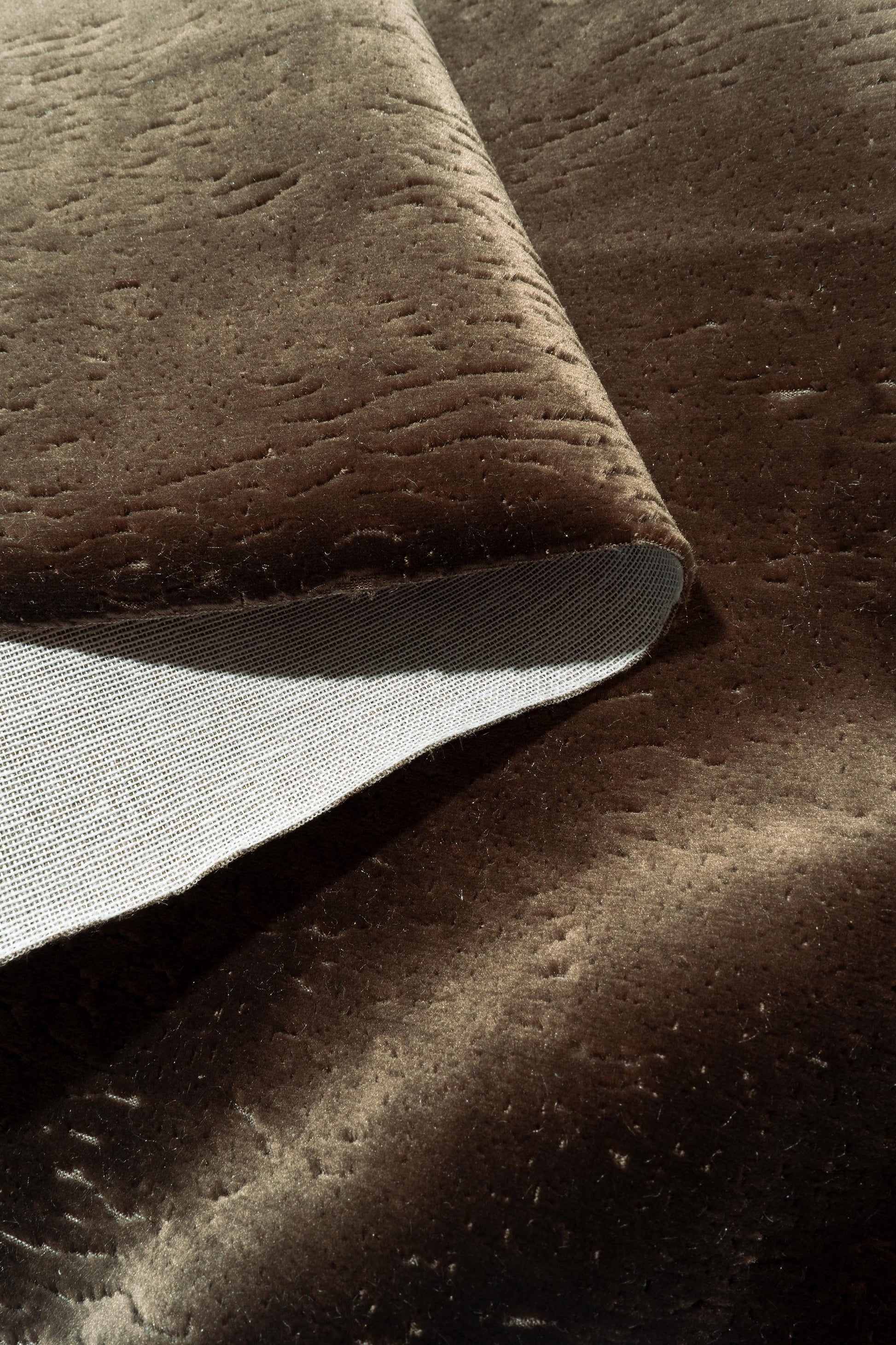 The All Over You Velvet Fabric in Chocolate || Folded