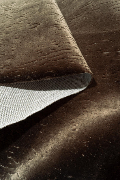 The All Over You Velvet Fabric in Chocolate || Folded