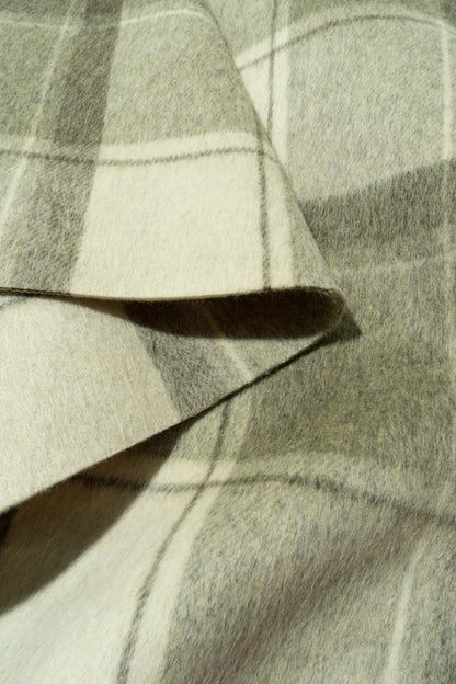 The Arapaho Plaid Fabric in Vanilla Sage || Folded