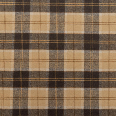 The Auggie Plaid Fabric in Doberman || Close Up
