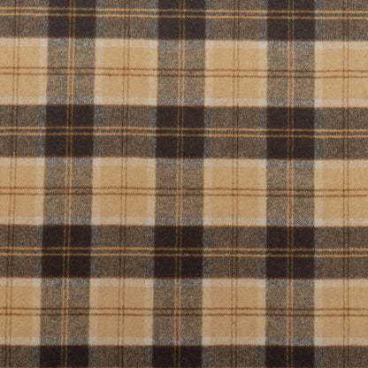 The Auggie Plaid Fabric in Doberman || Close Up