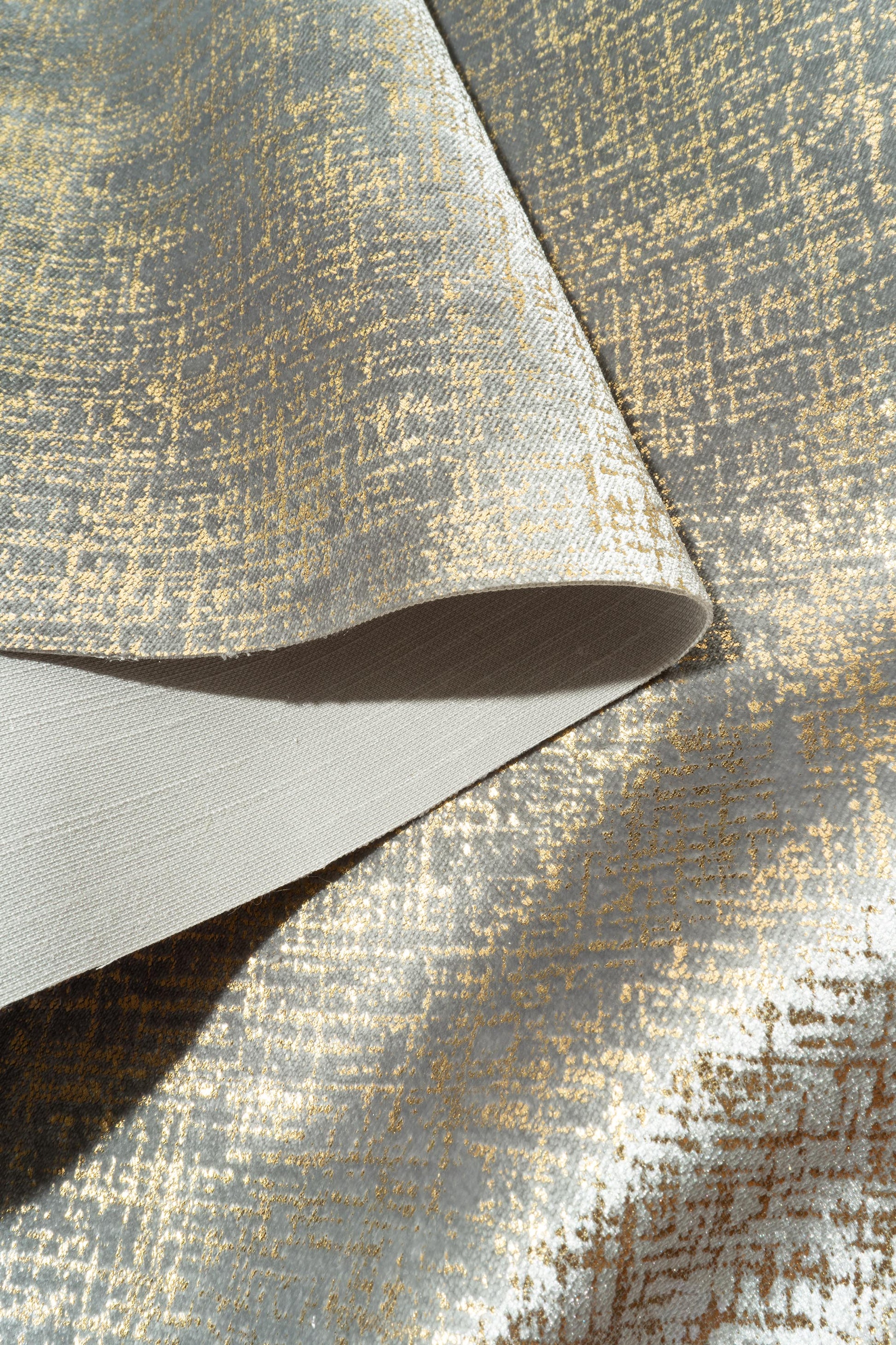 The Awe Velvet Fabric in Ash Gold || Folded