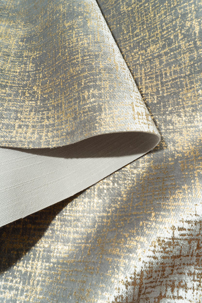 The Awe Velvet Fabric in Ash Gold || Folded