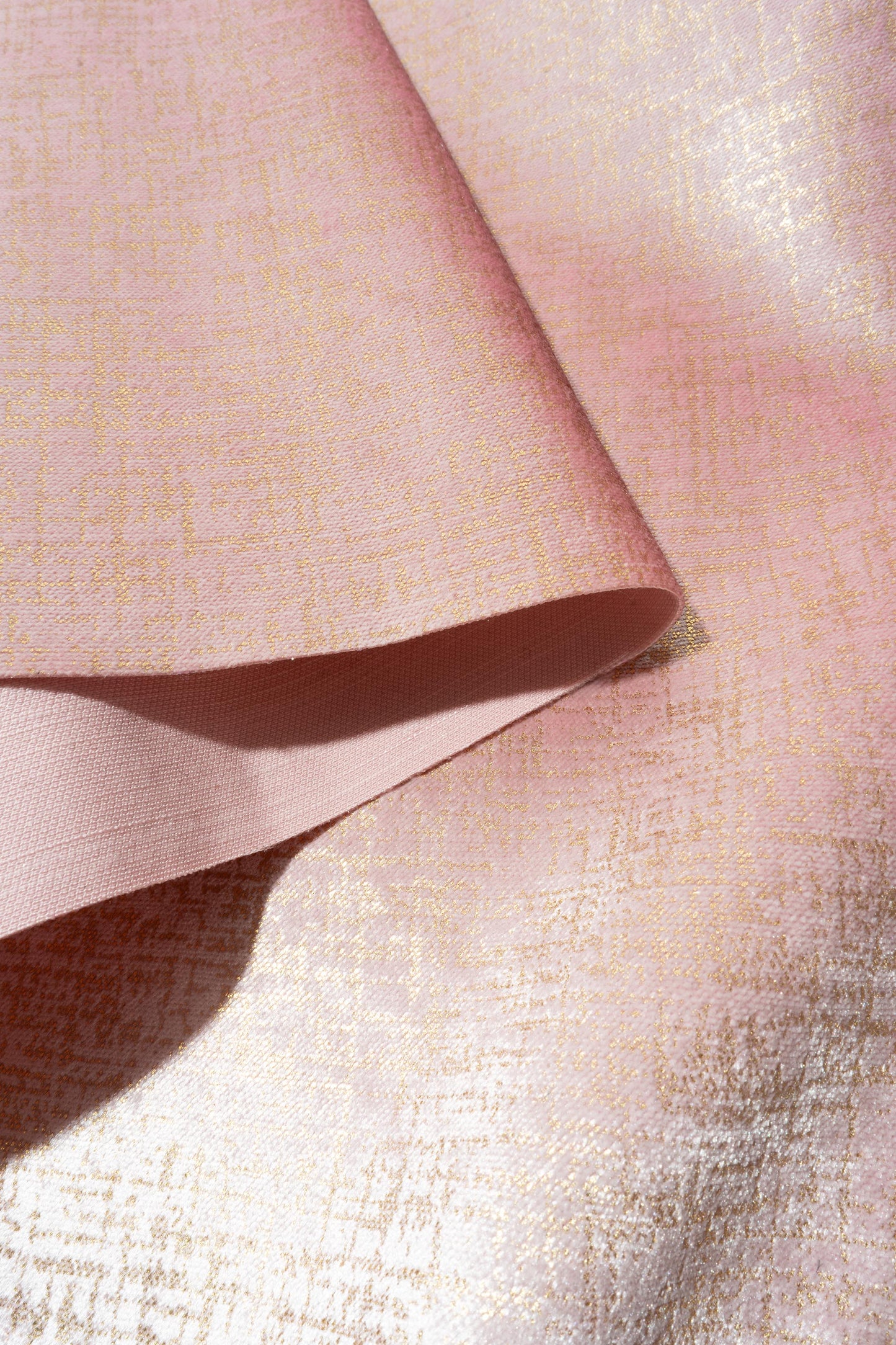 The Awe Velvet Fabric in Barbie Pink || Folded