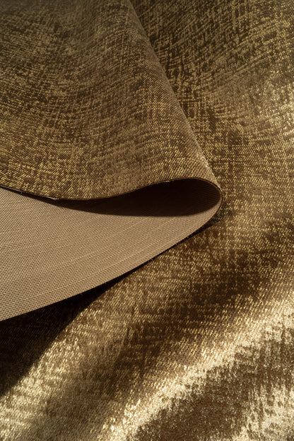 The Awe Velvet Fabric in Pecan || Folded