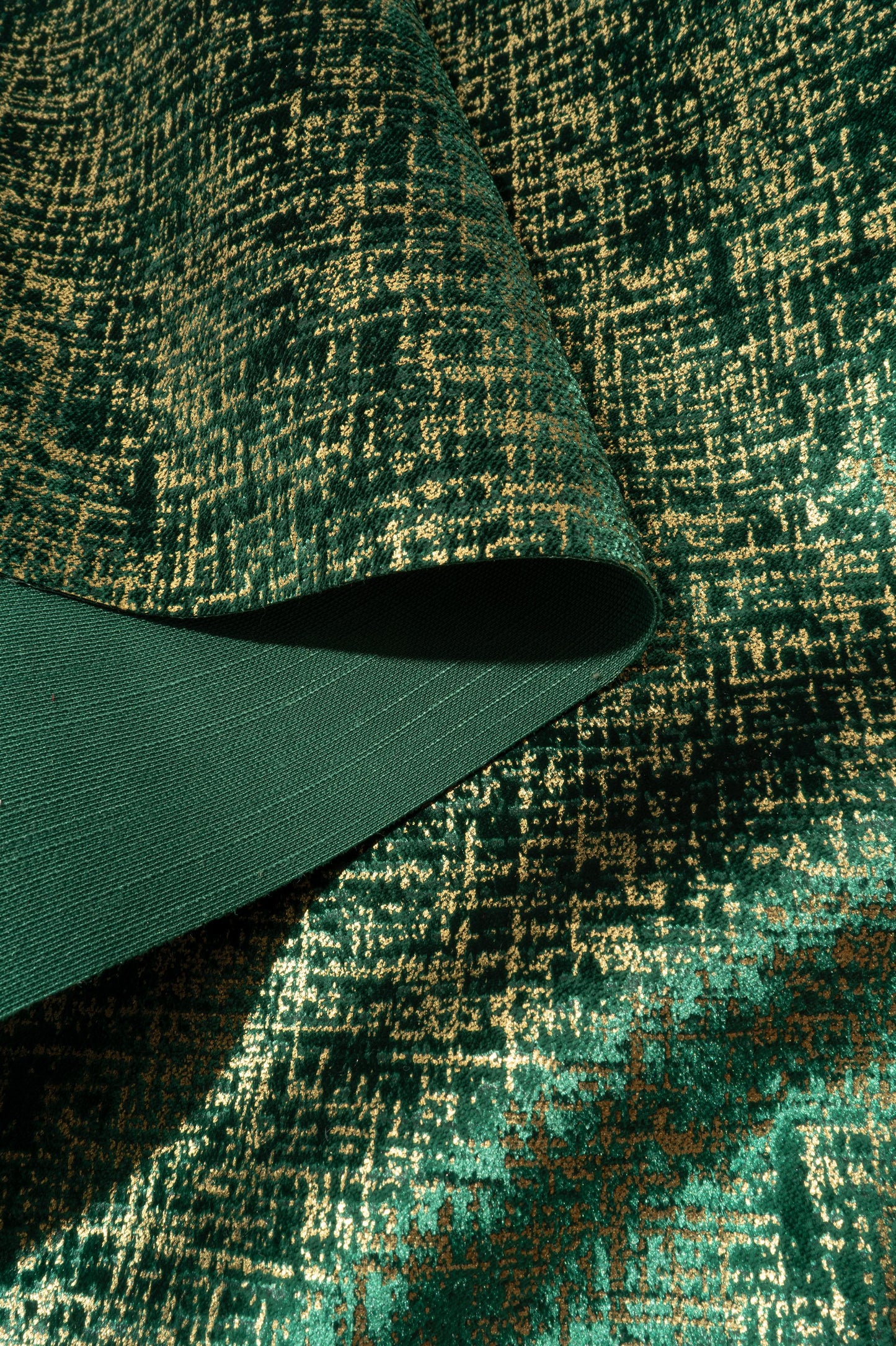 The Awe Velvet Fabric in Pine || Folded