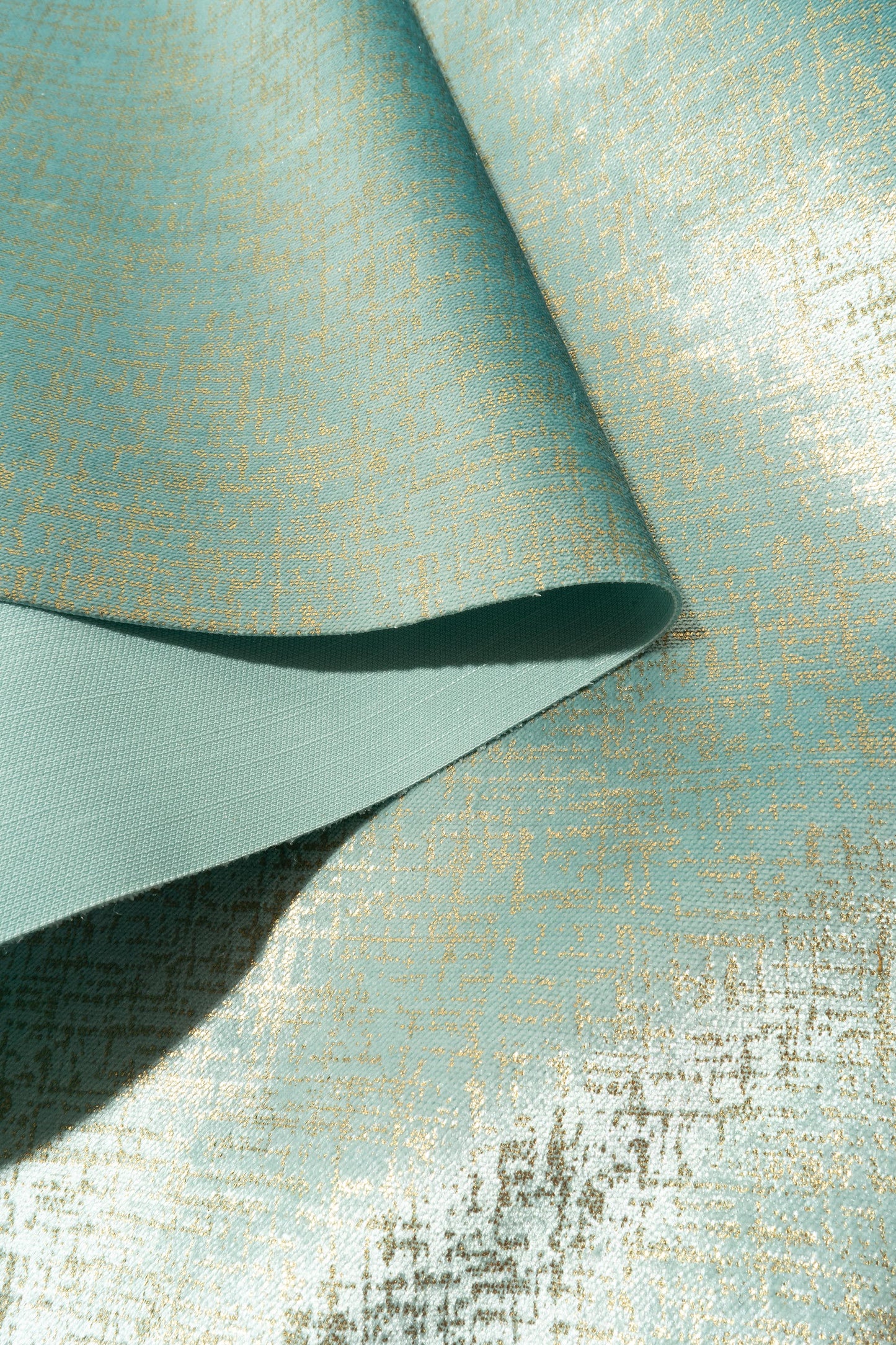 The Awe Velvet Fabric in Sea Breeze || Folded