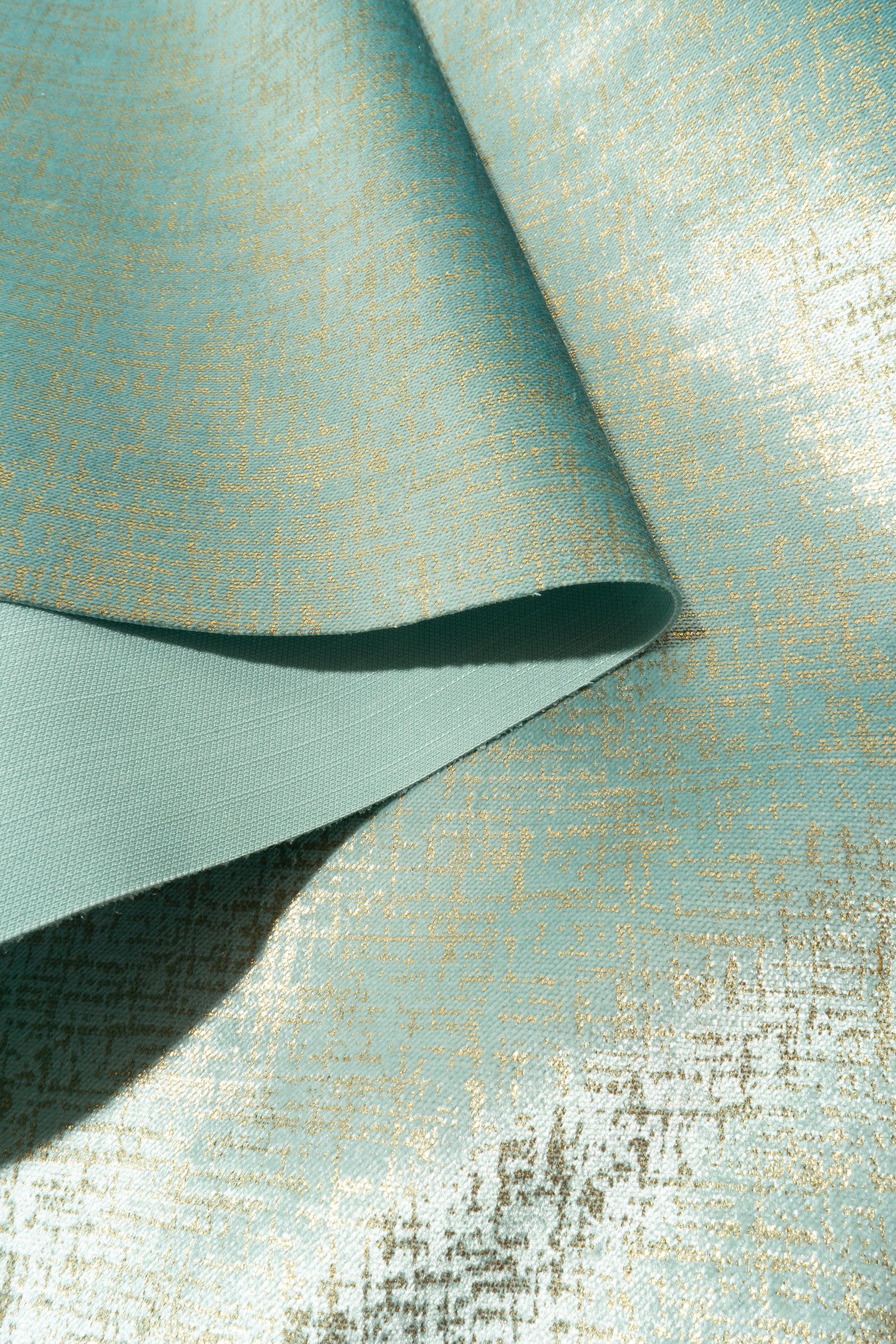The Awe Velvet Fabric in Sea Breeze || Folded