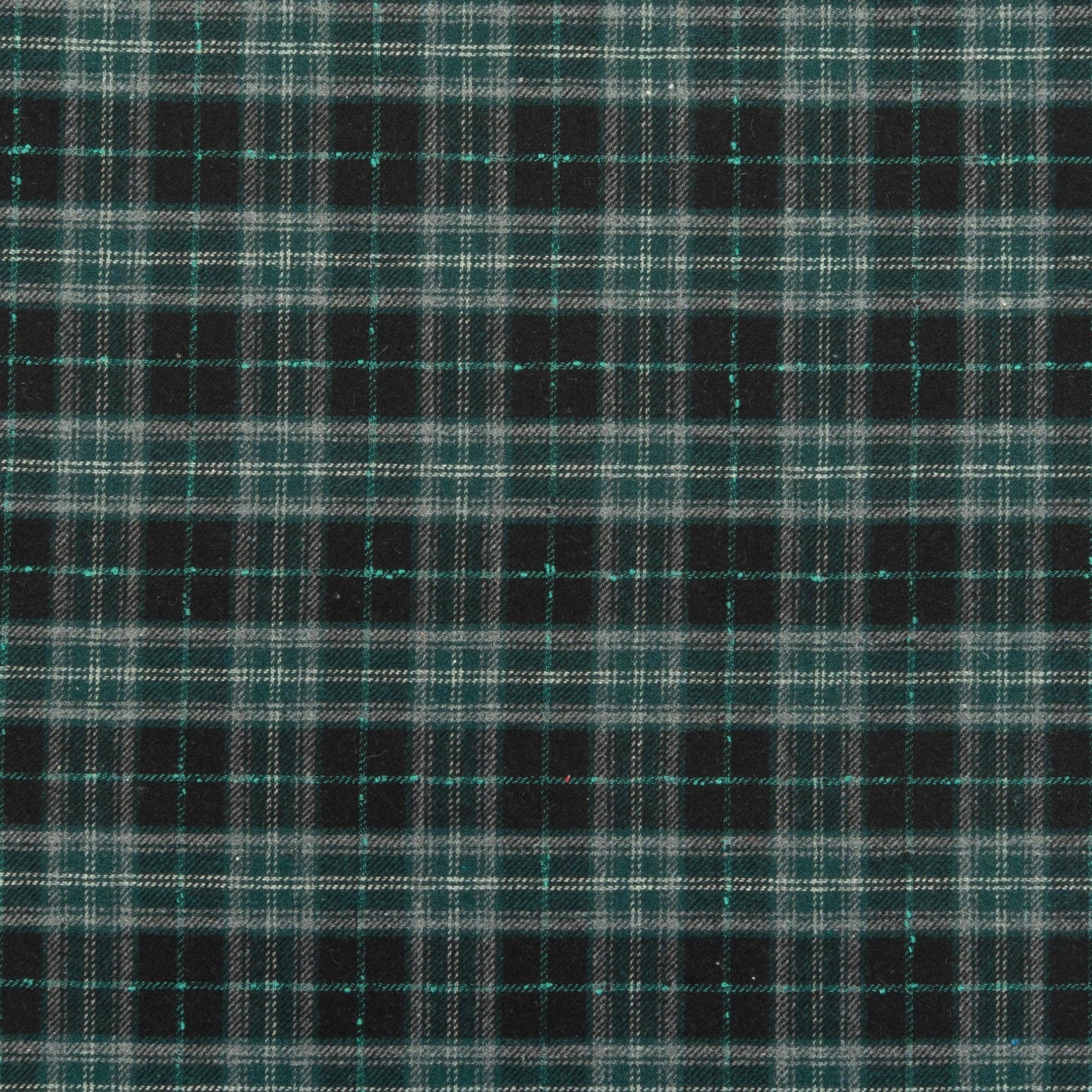 The Barker Plaid Fabric in Navy Green || Close Up