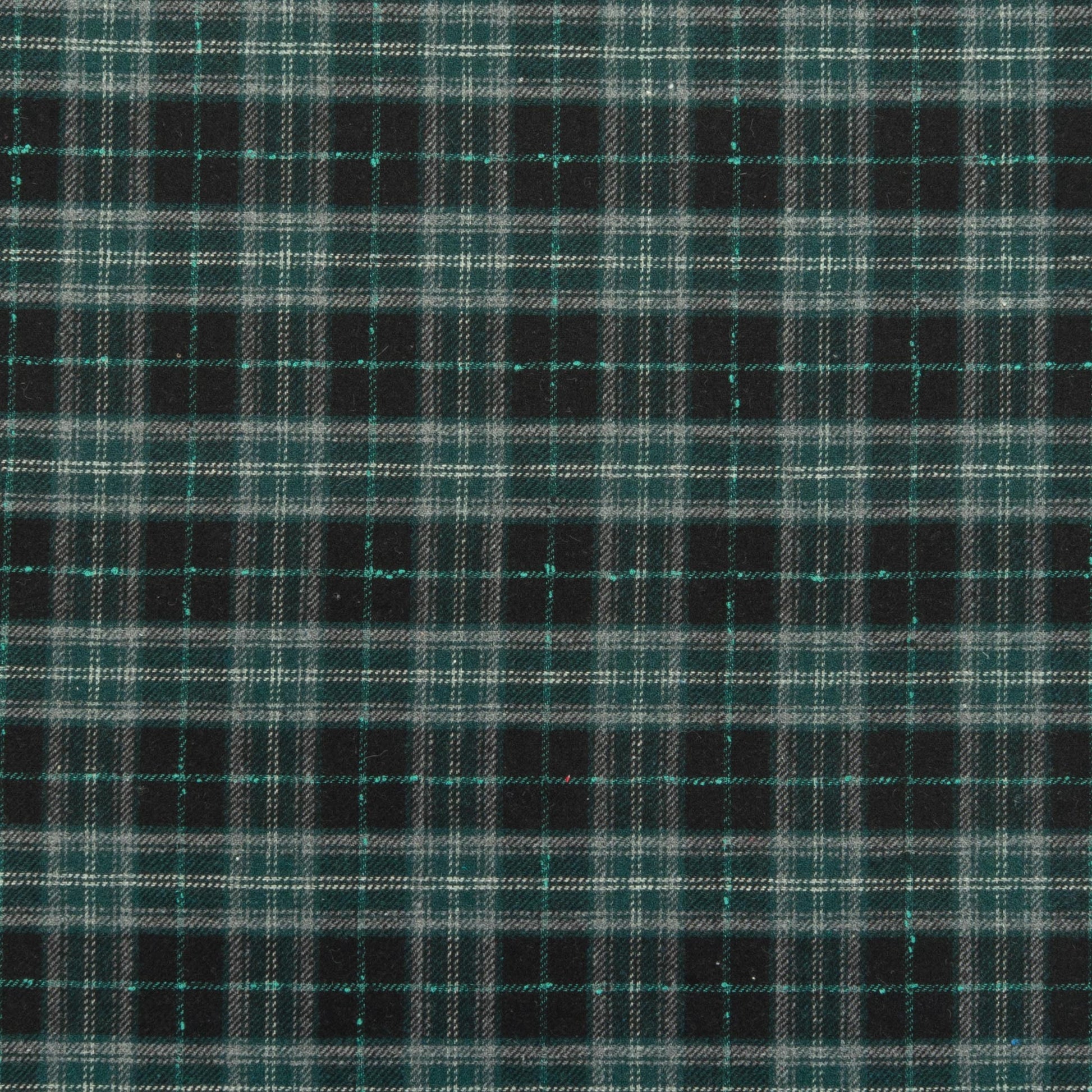 The Barker Plaid Fabric in Navy Green || Close Up