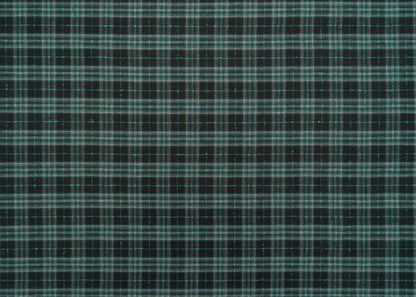 The Barker Plaid Fabric in Navy Green || Yardage