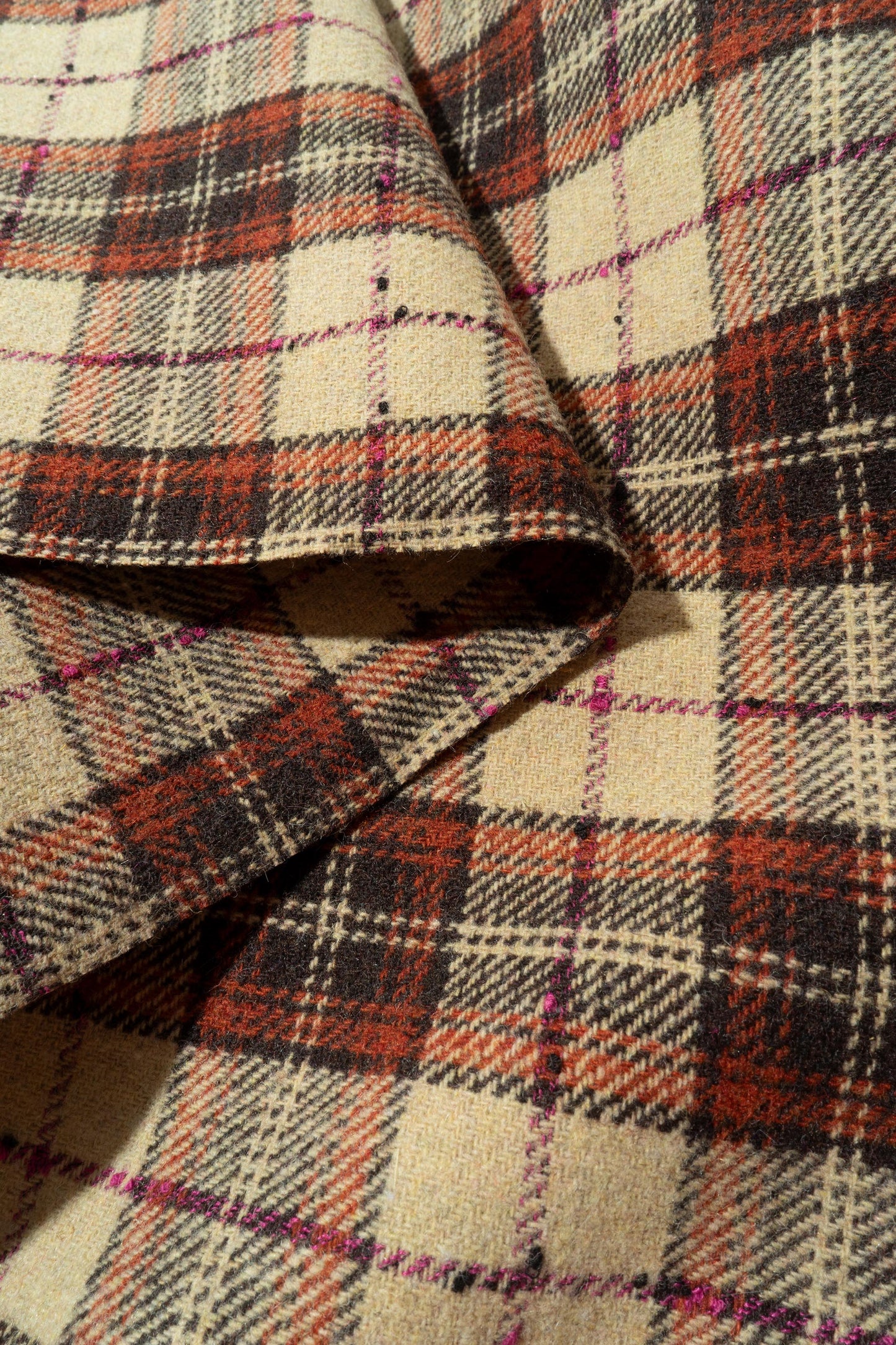 The Barker Plaid Fabric in Old Fashioned || Folded