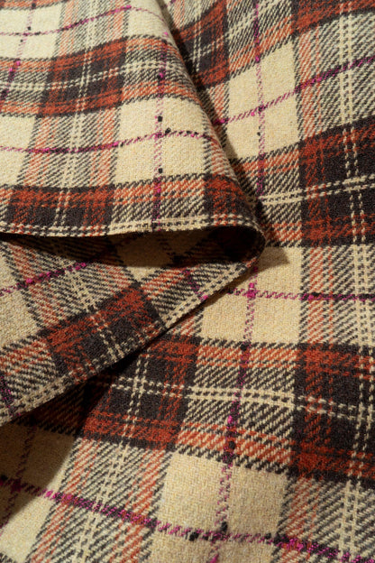The Barker Plaid Fabric in Old Fashioned || Folded