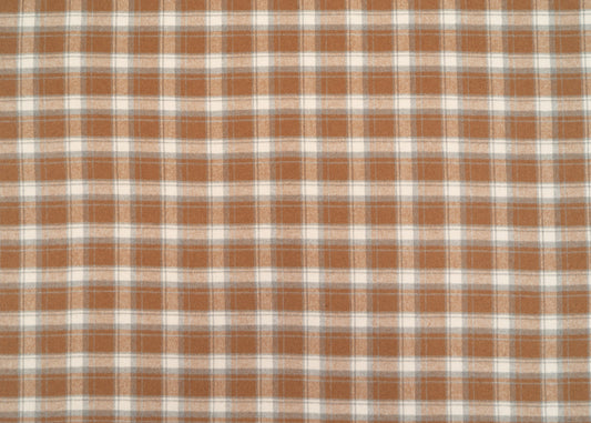 The Beech plaid Fabric in Nutmeg || Yardage