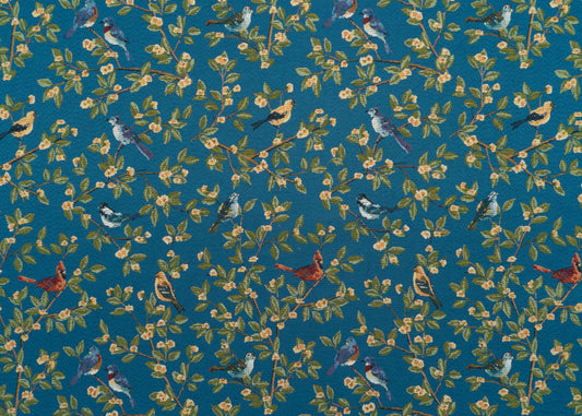 The Birds Galore Fabric in Blue Sky || Yardage
