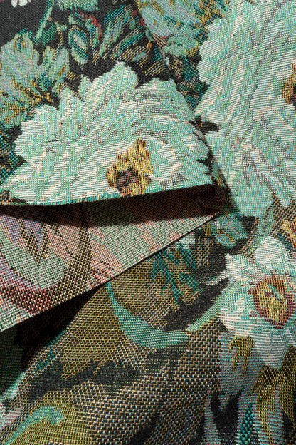 The Blue Rosie Fabric in Aqua Gold || Folded