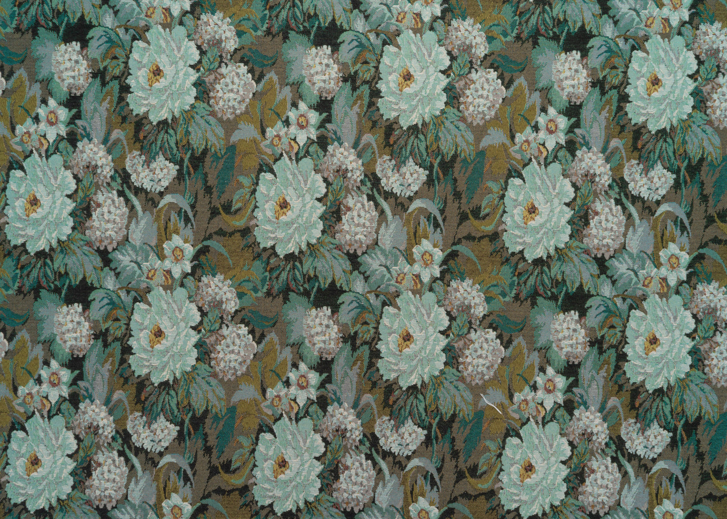 The Blue Rosie Fabric in Aqua Gold || Yardage