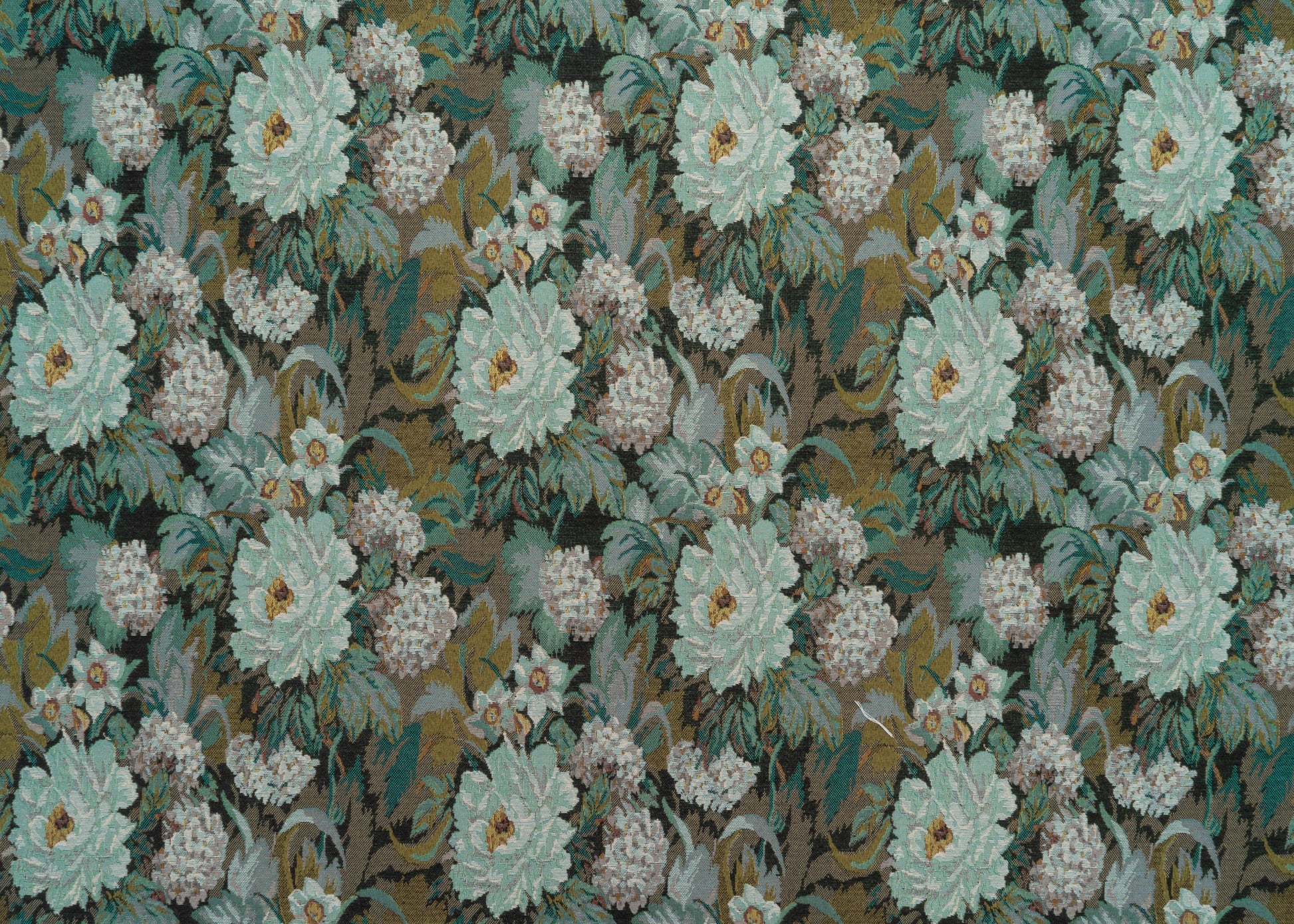 The Blue Rosie Fabric in Aqua Gold || Yardage