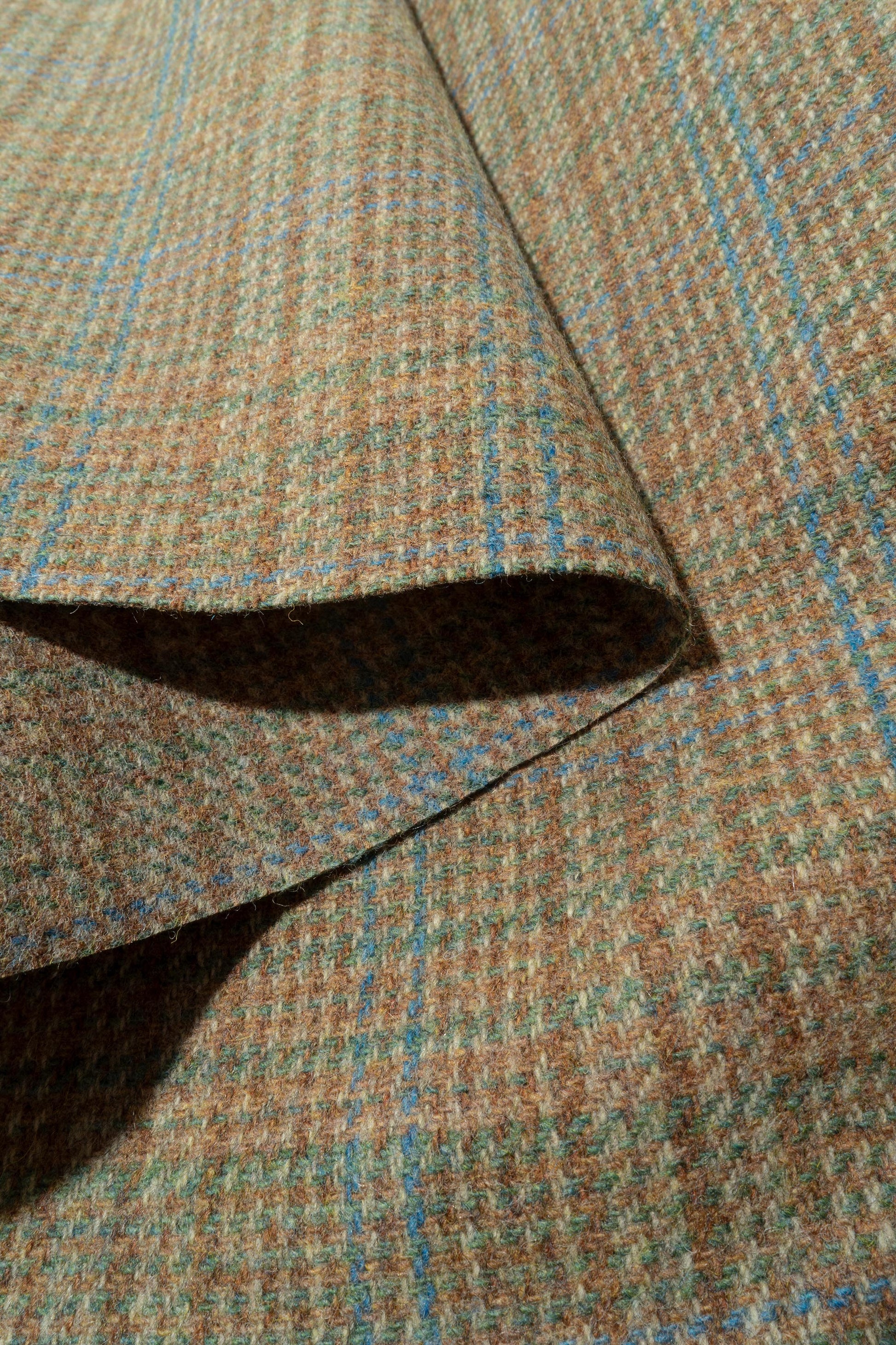 The Buckley Plaid Fabric in Rustique || Folded