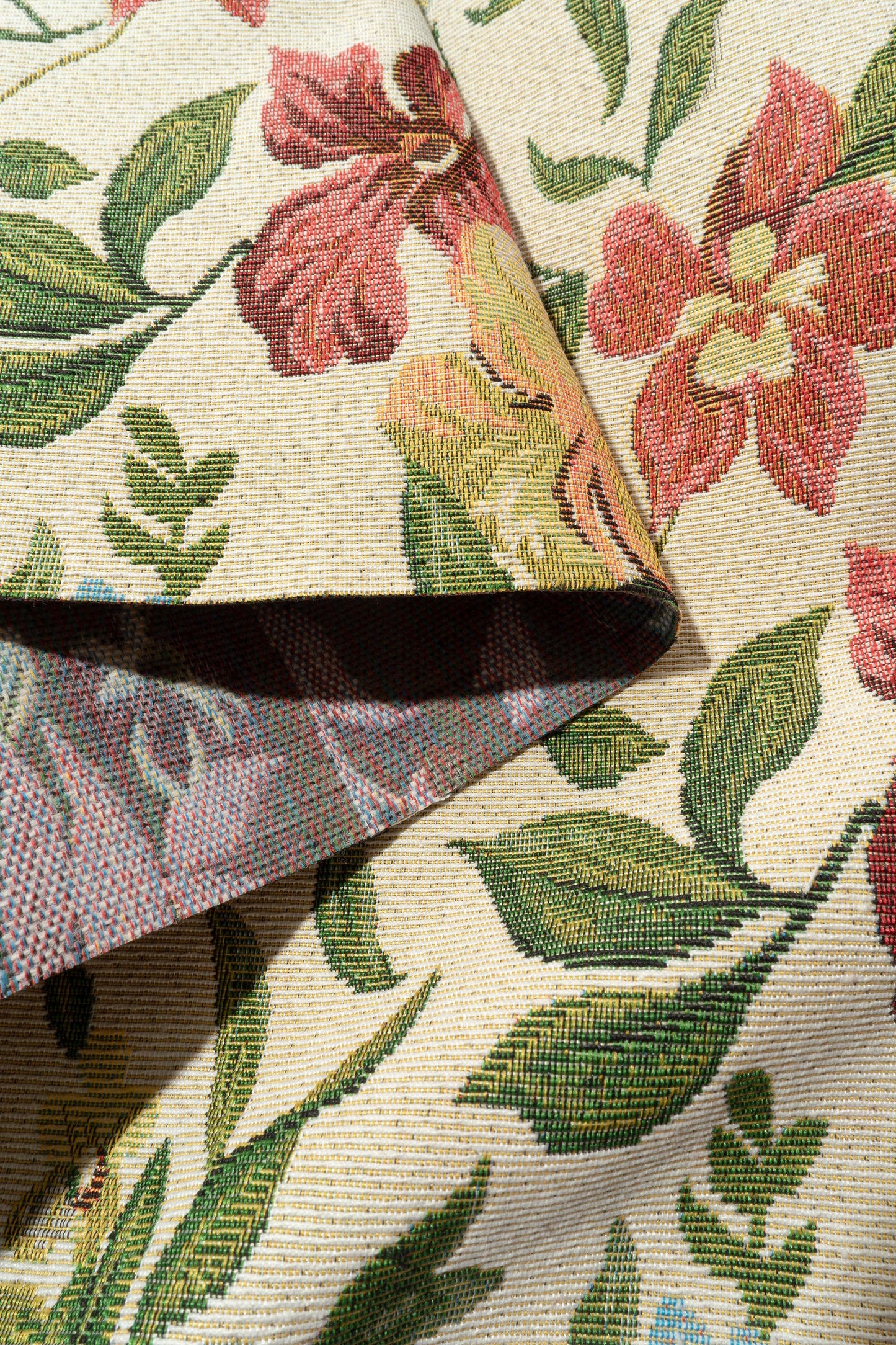 The Candace Flora Fabric in Alder Leaf || Folded