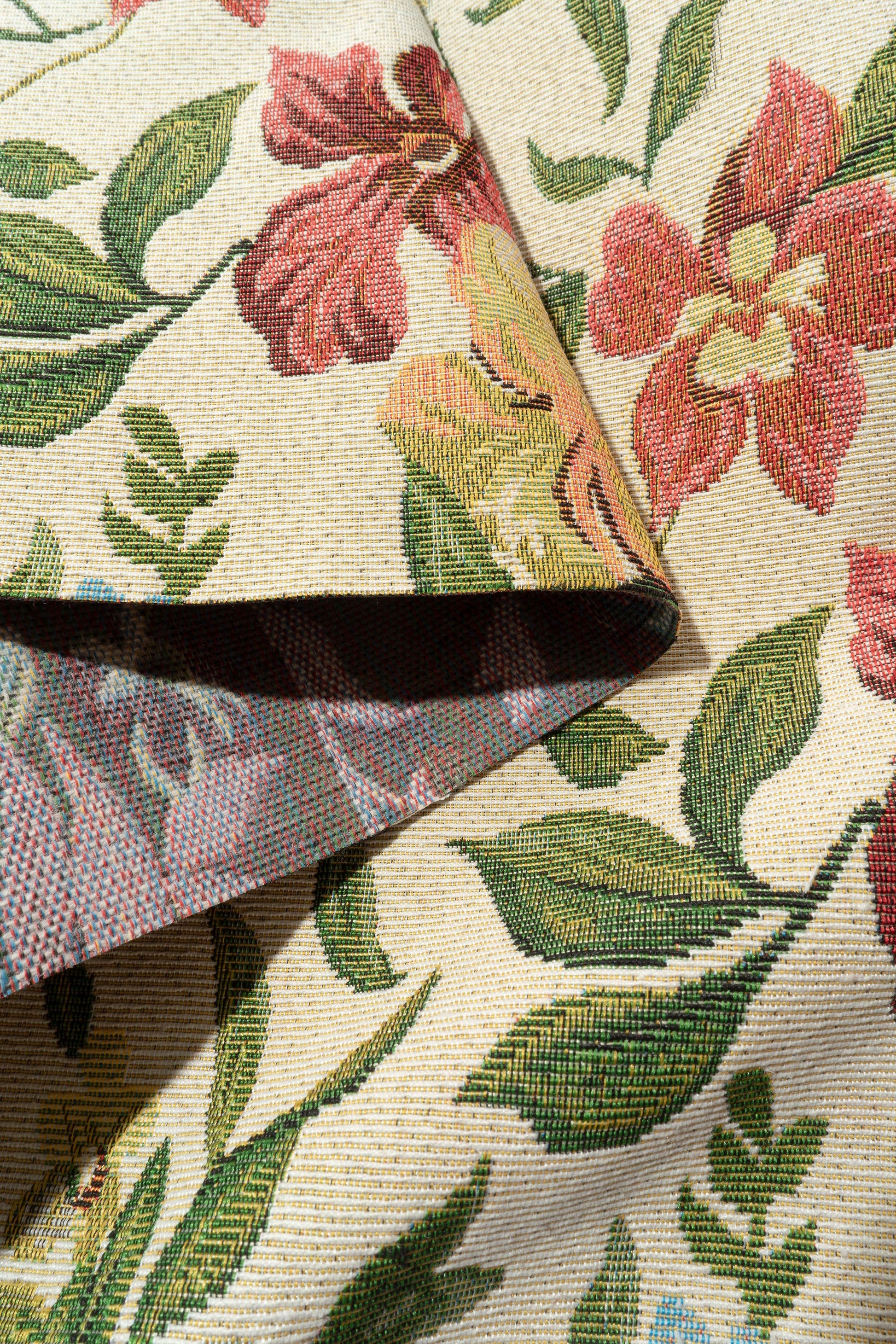 The Candace Flora Fabric in Alder Leaf || Folded