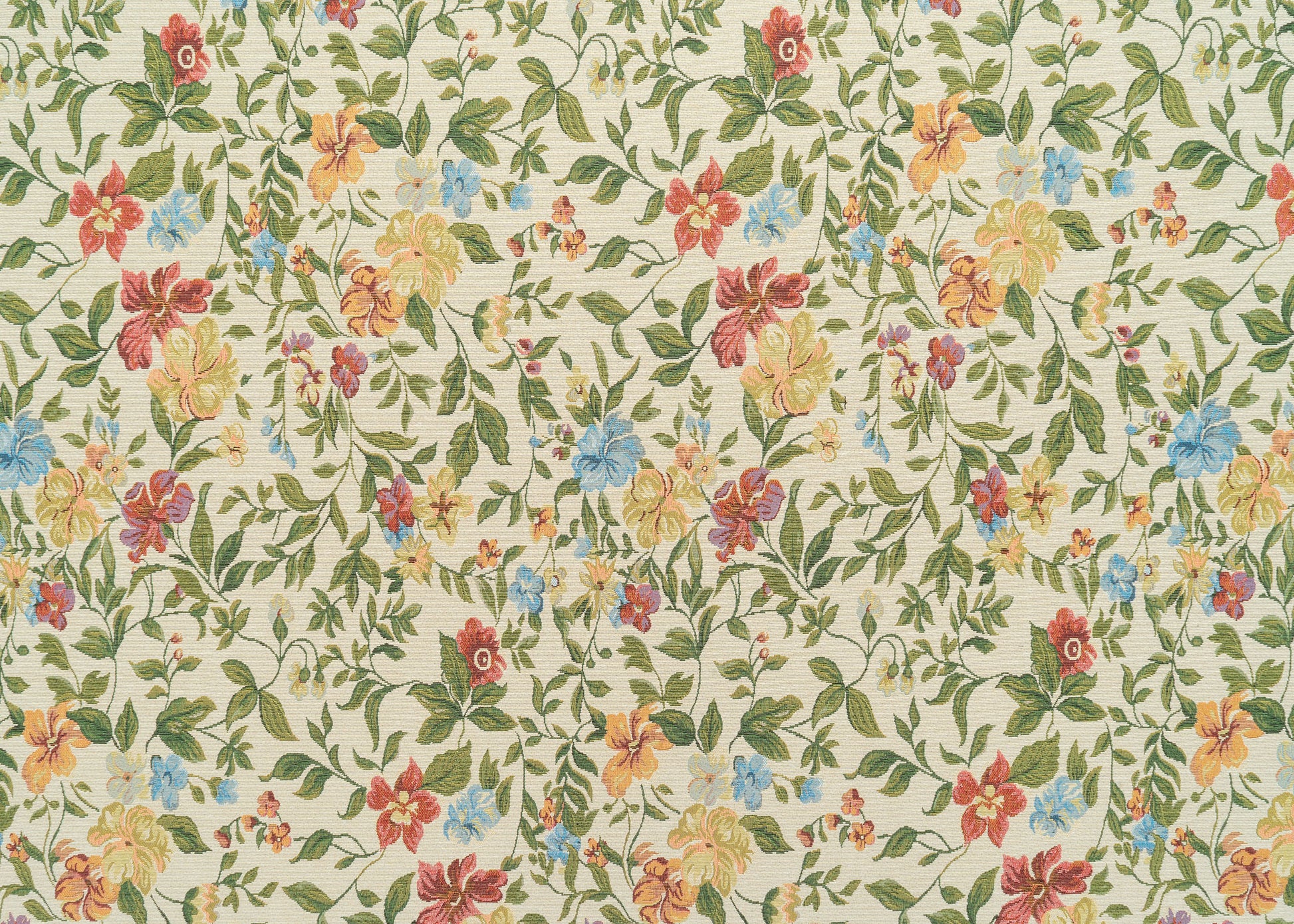 The Candace Flora Fabric in Alder Leaf || Yardage