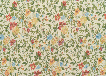 The Candace Flora Fabric in Alder Leaf || Yardage