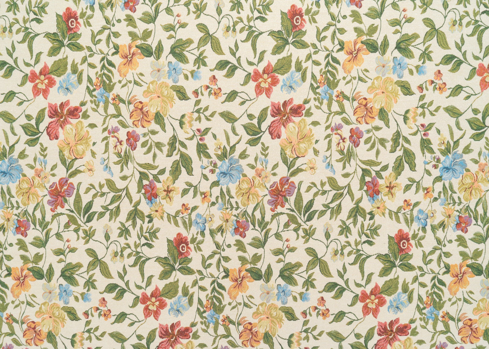 The Candace Flora Fabric in Alder Leaf || Yardage