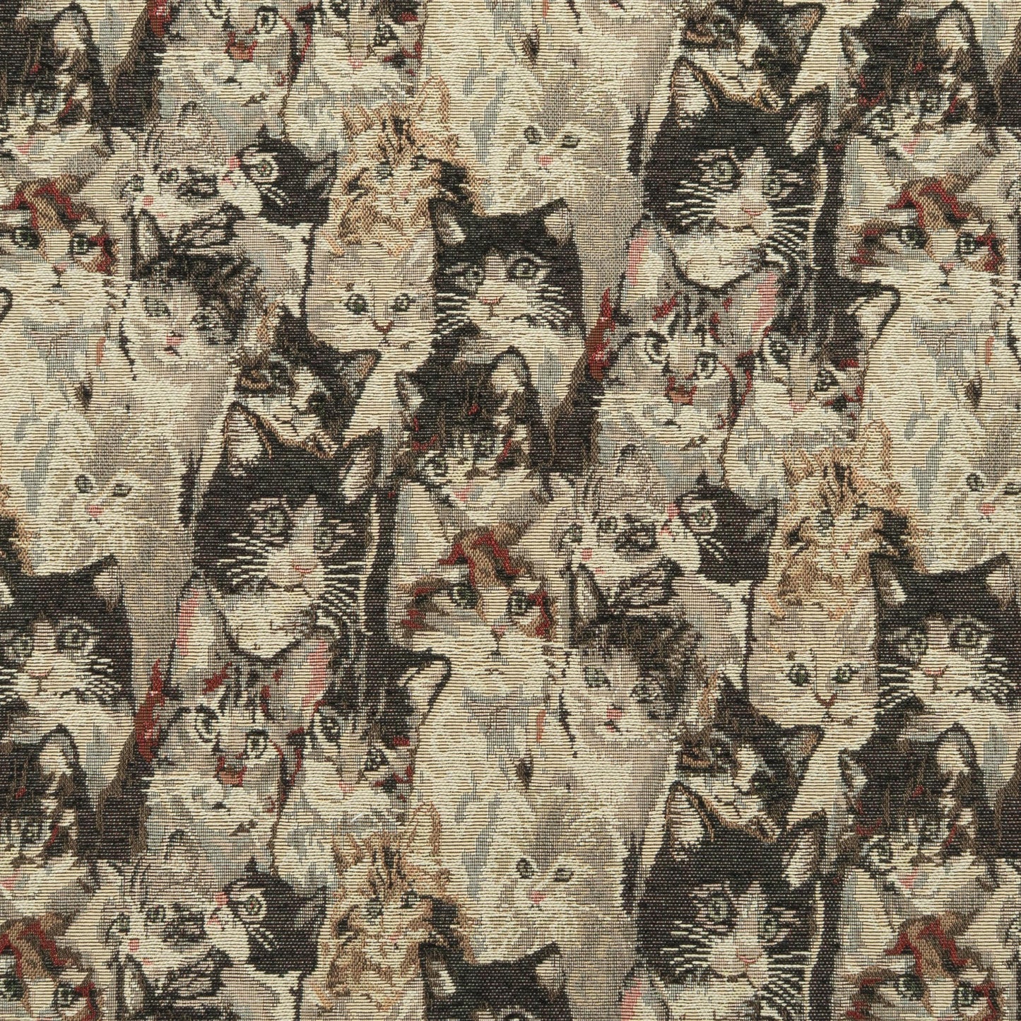 The Cats Meow Fabric in Calico || Close Up