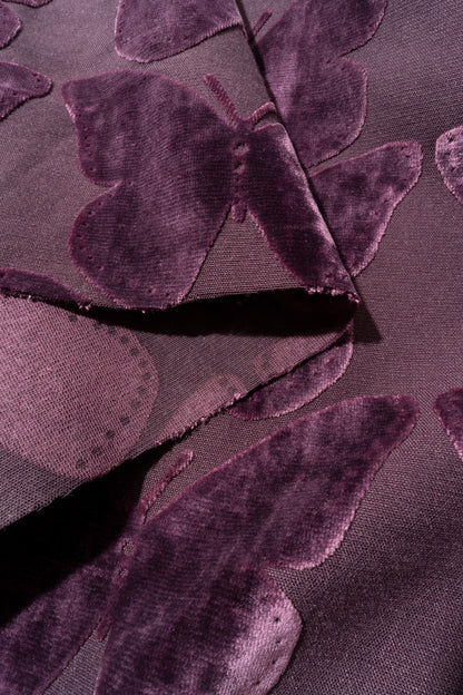 The Coleous Fabric in Aubergine || Folded