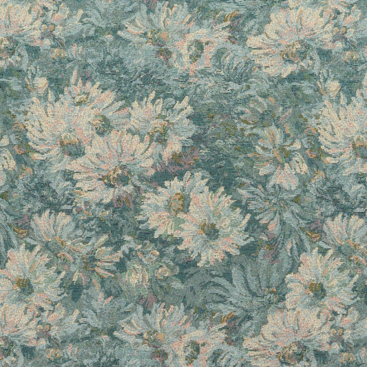The Fisher Flora Fabric in Lakeside || Close Up