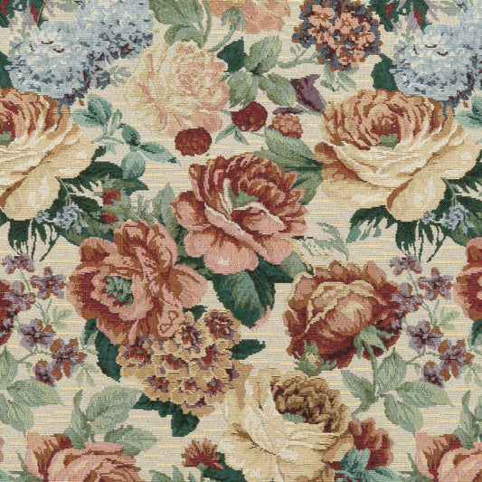 The Flossie Tapestry Fabric in Buttercup || Close Up