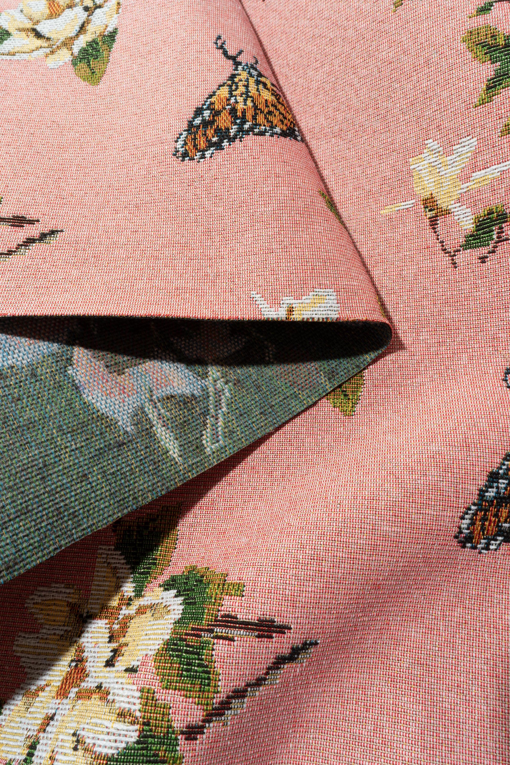 The Flutter Fabric in Carnation || Folded