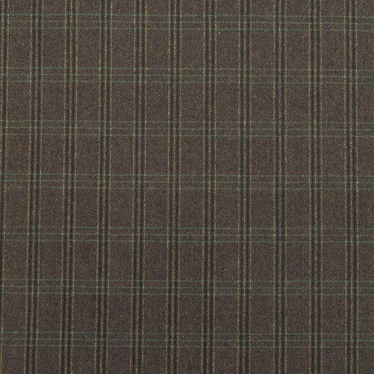 The Glenwood Plaid Fabric in Charbrown || Close Up