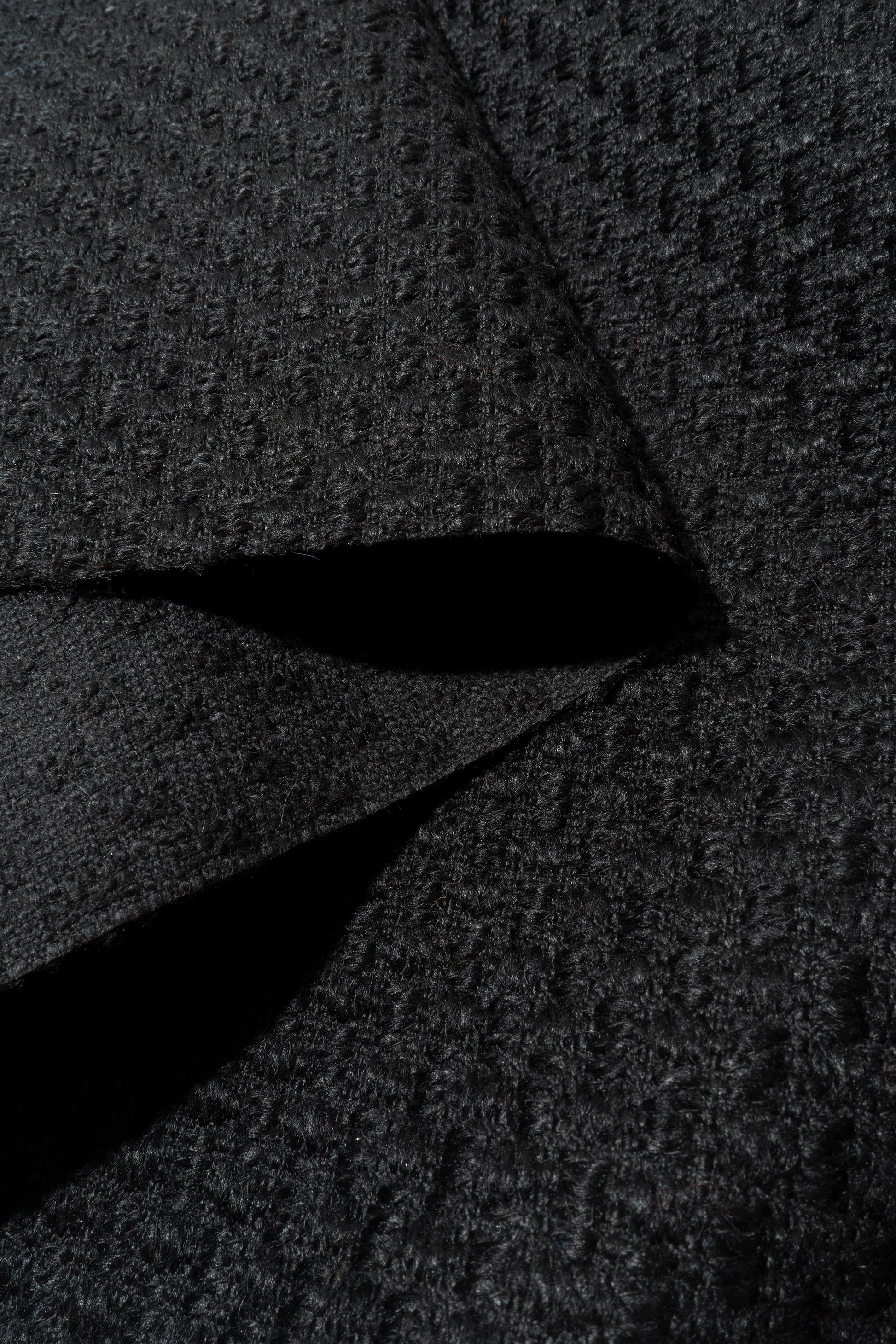 The Harloweave Texture Fabric in Jet || Folded