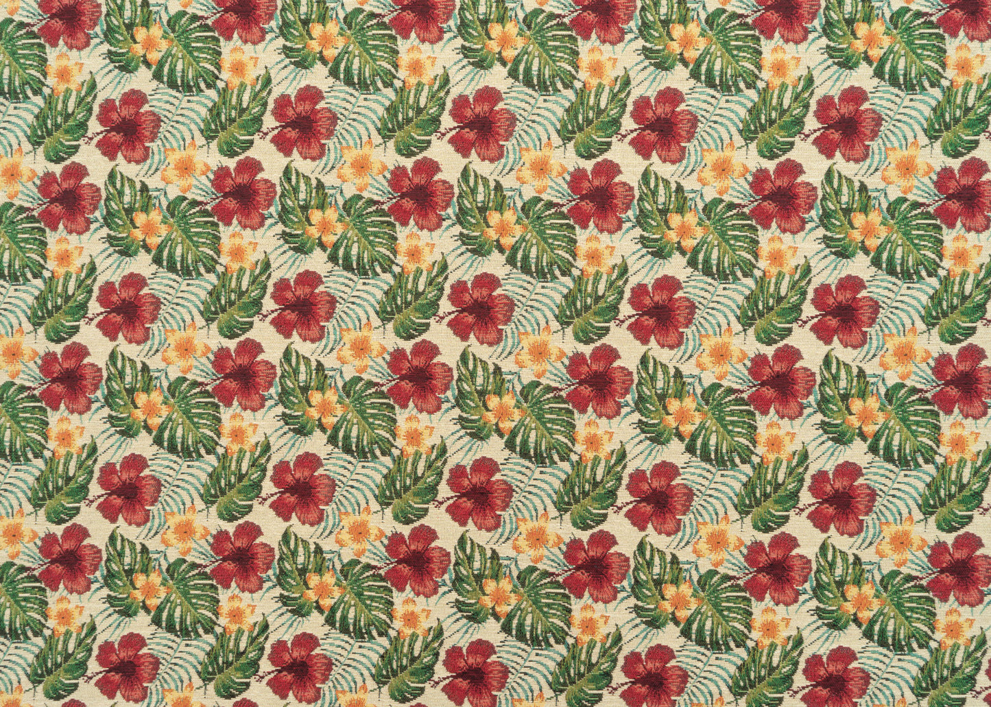 The Hibiscus Tapestry Fabric in Chili Pepper || Yardage