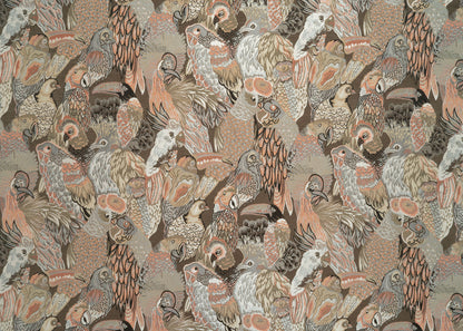 The Im like a bird Fabric in Grapefruit || Yardage