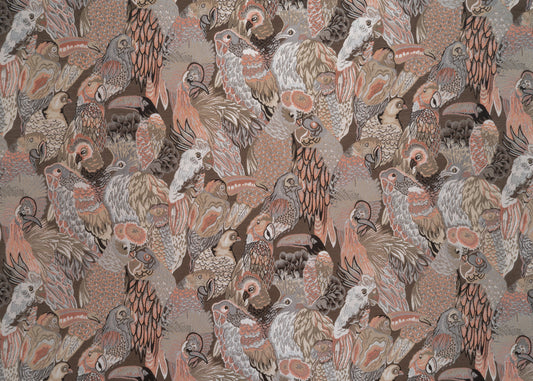 The Im like a bird Fabric in Grapefruit || Yardage