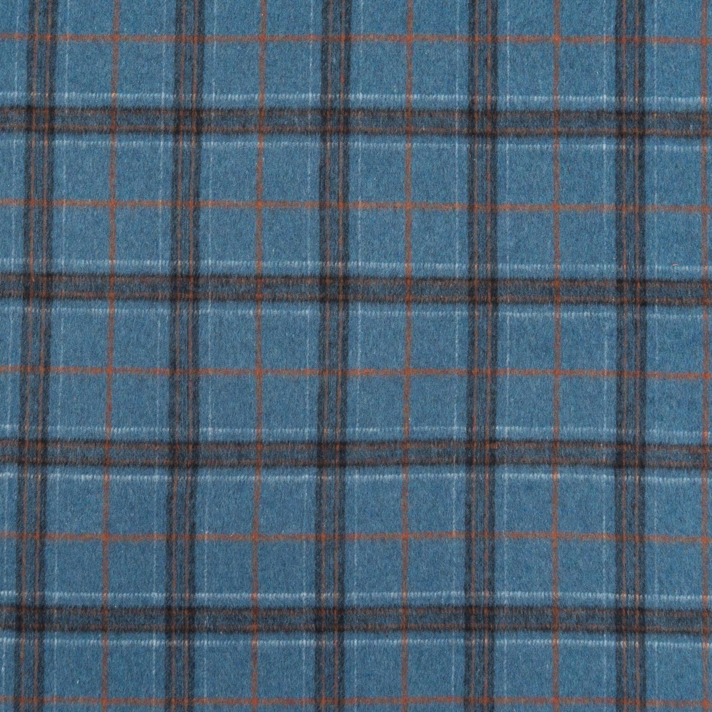 The James Plaid Fabric in Tang Indigo || Close Up