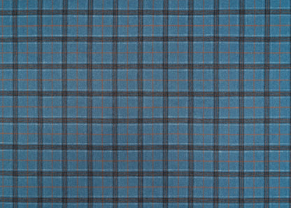 The James Plaid Fabric in Tang Indigo || Yardage