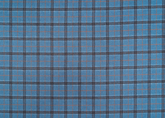 The James Plaid Fabric in Tang Indigo || Yardage