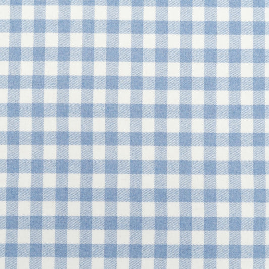 The Leyden Check Fabric in Blue Belle || Close Up