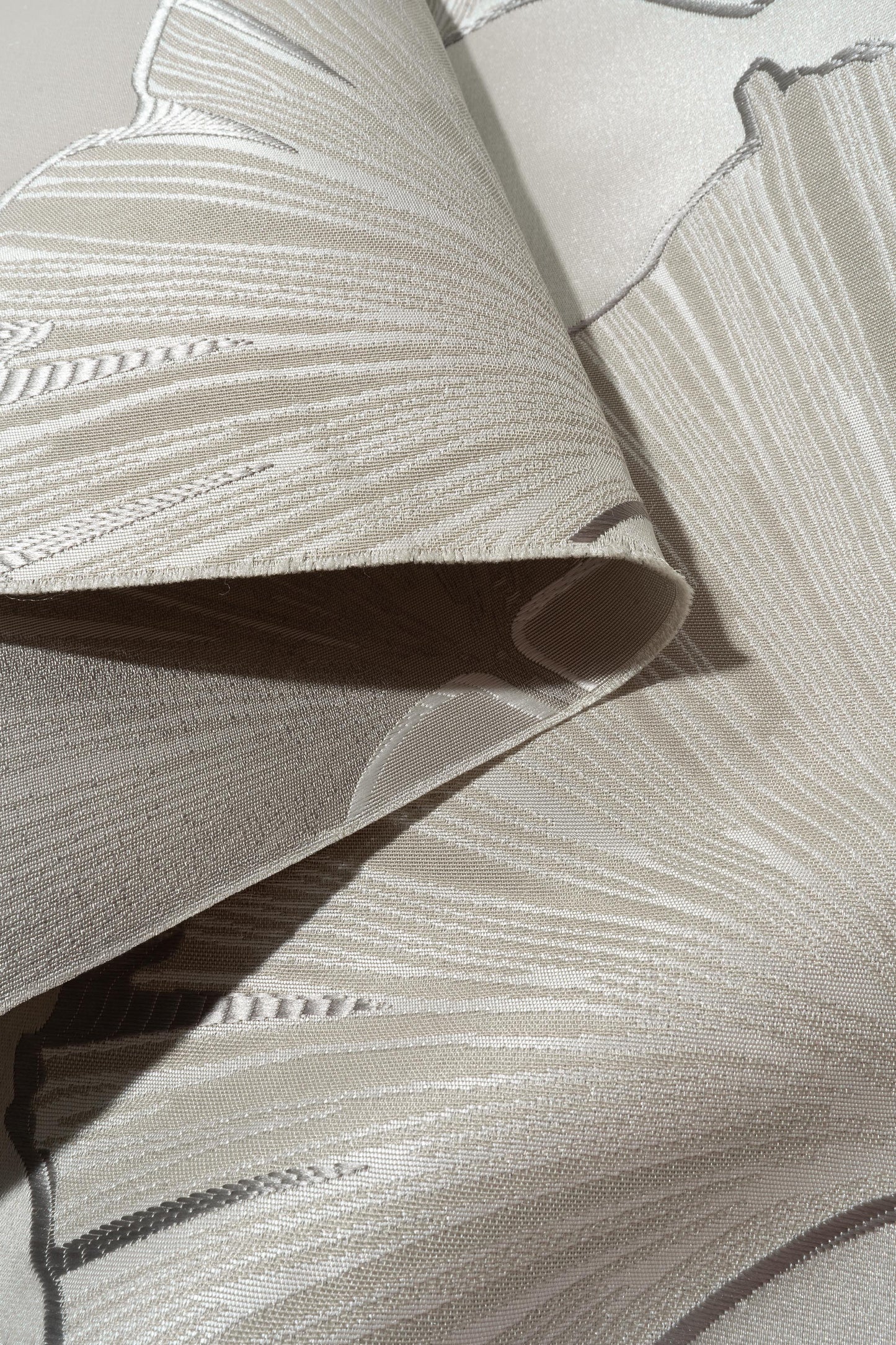The Luxedo Fabric in White Sand || Folded