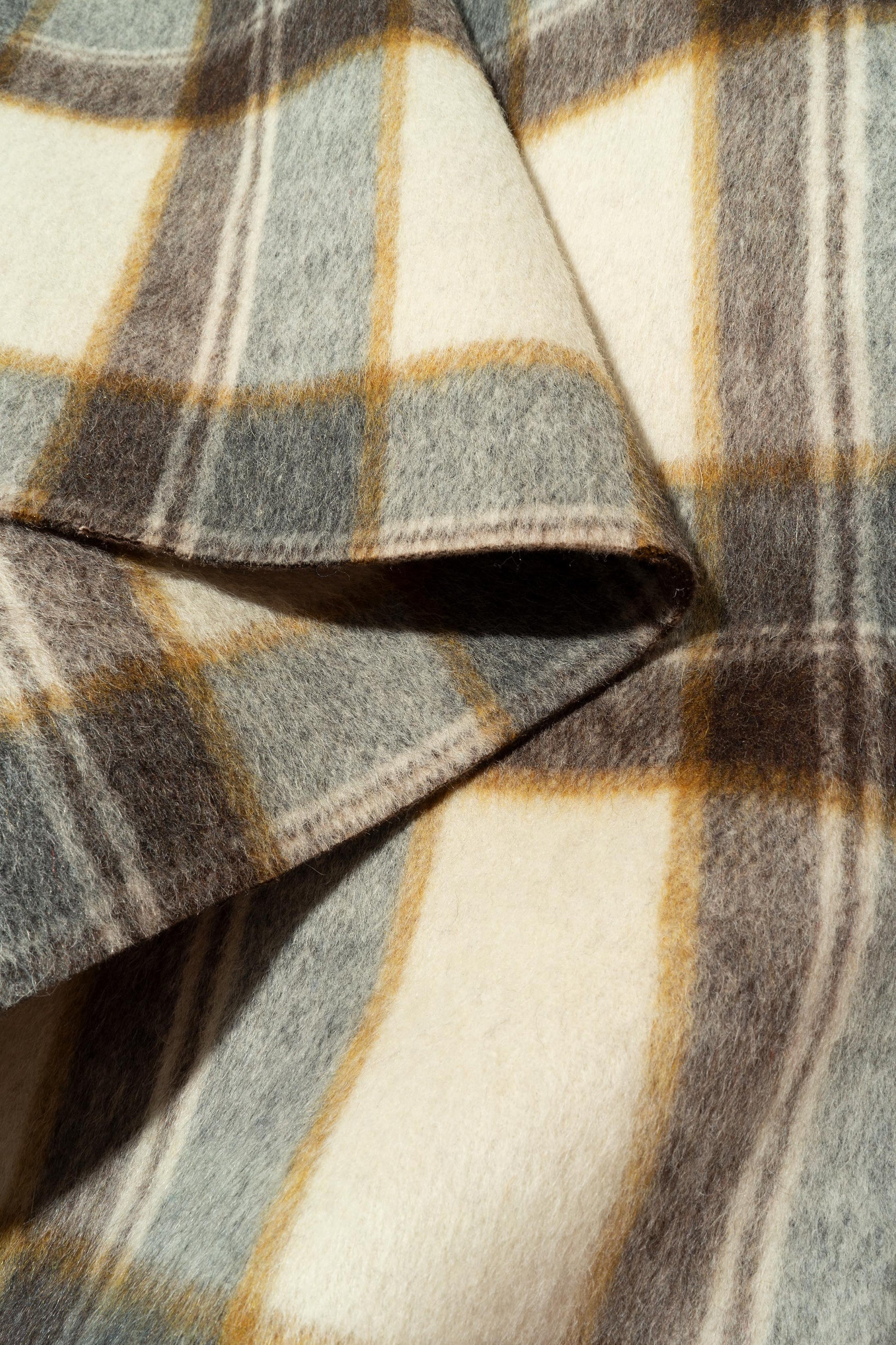The Mapleton Plaid Fabric in Antelope || Folded