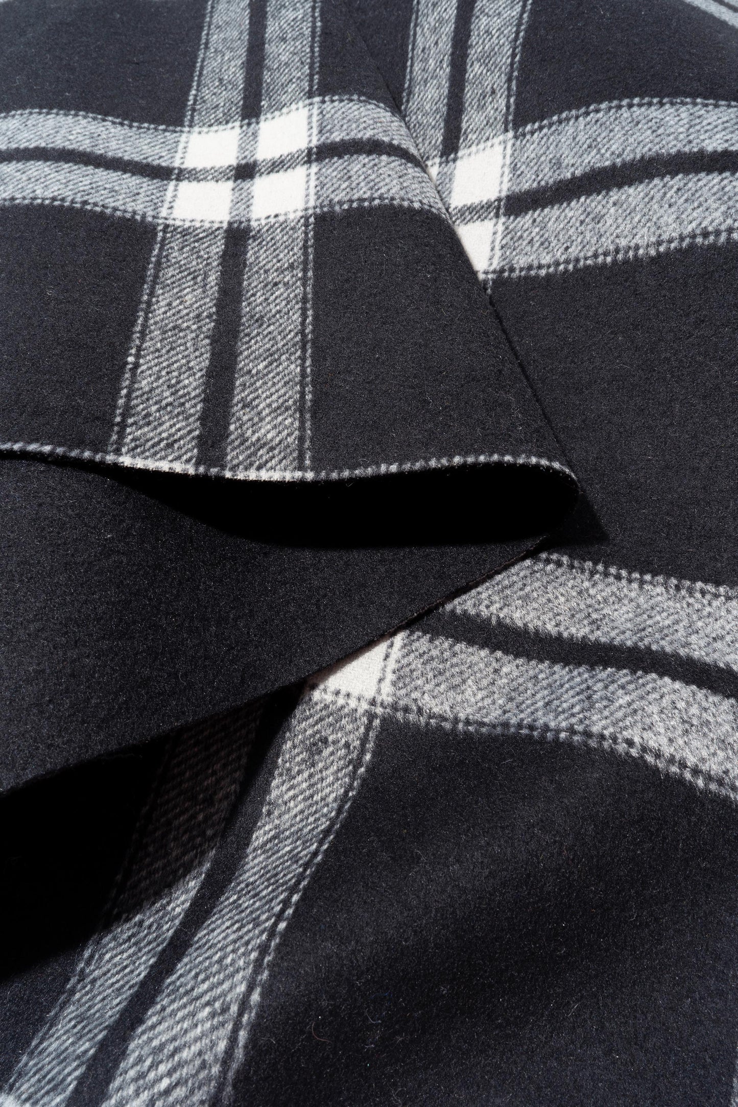 The Martin Plaid Fabric in Licorice || Folded