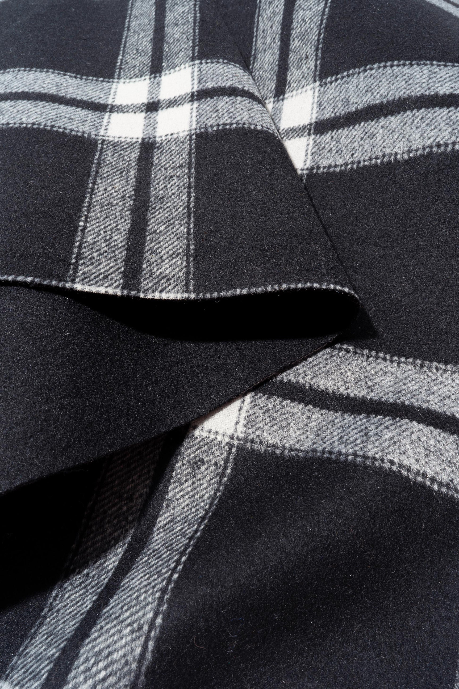 The Martin Plaid Fabric in Licorice || Folded
