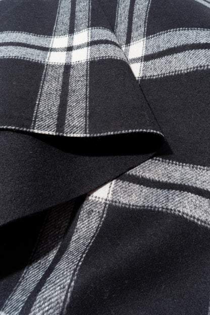 The Martin Plaid Fabric in Licorice || Folded