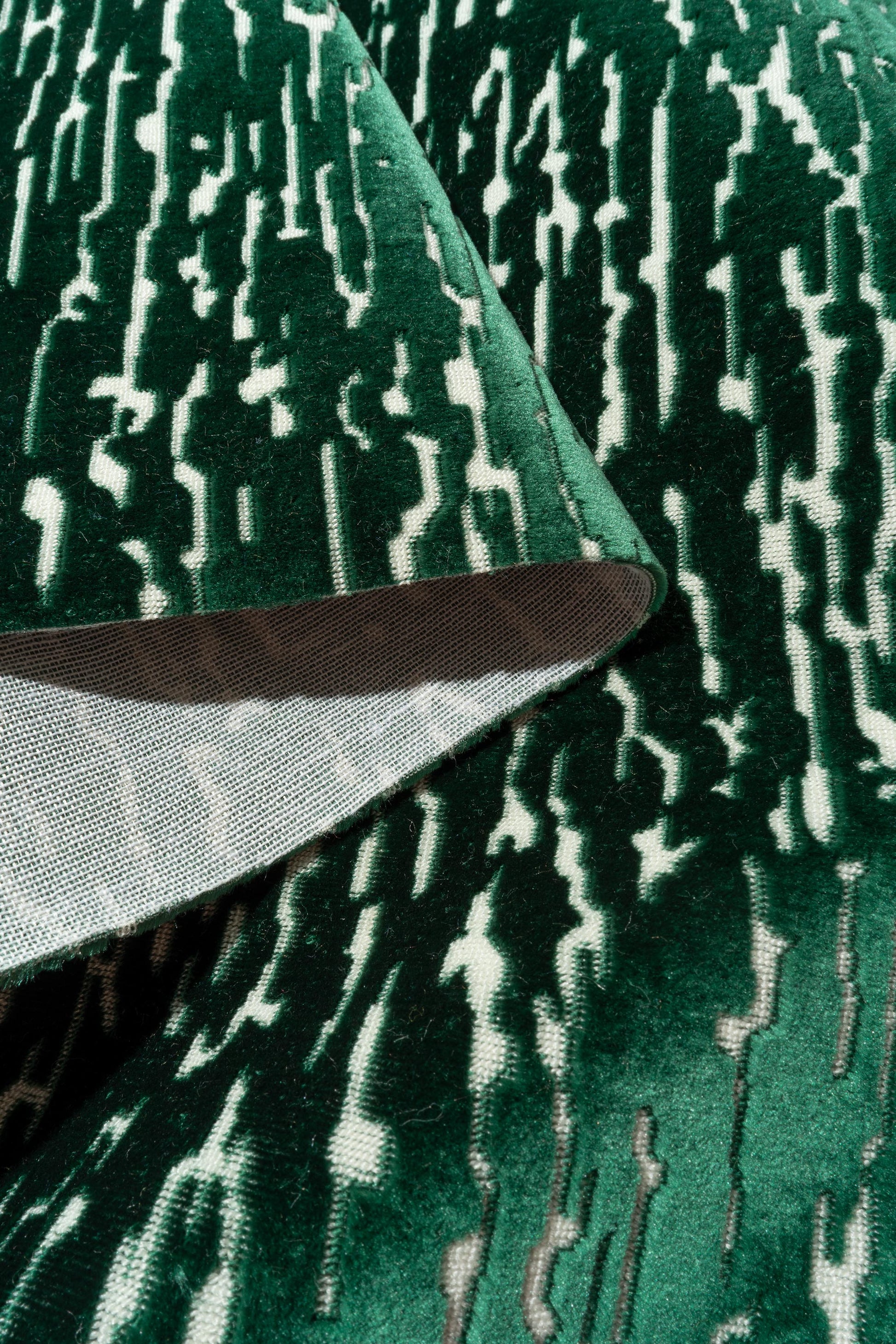 The Mixed Signals Fabric in Rainforest || Folded
